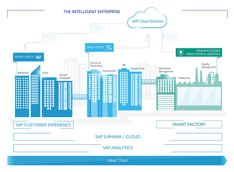 Infographic on the services that ORBIS offers in the environment of SAP systems as an SAP Partner Infographic ORBIS’s expertise in SAP consulting