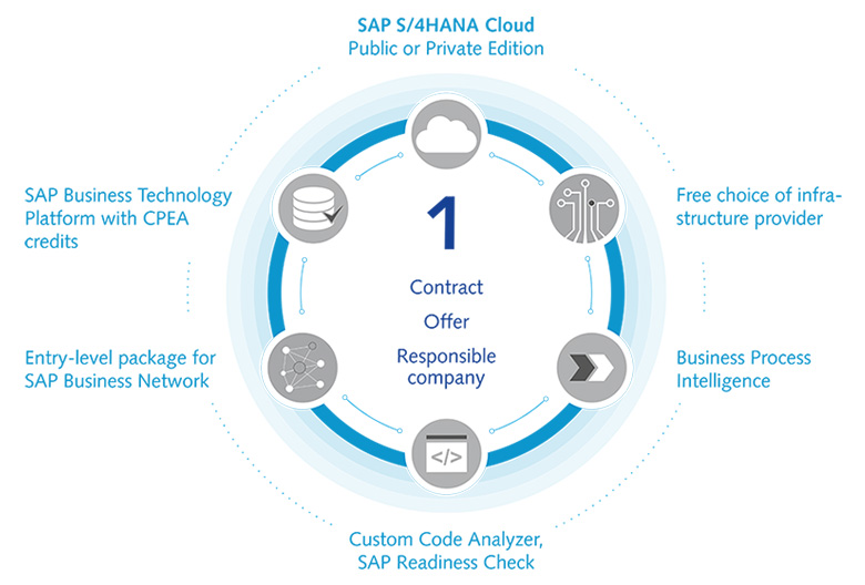 RISE with SAP components RISE with SAP components at a glance